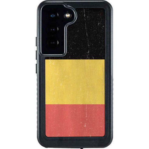 Belgium Flag Distressed Galaxy S24 Waterproof Case